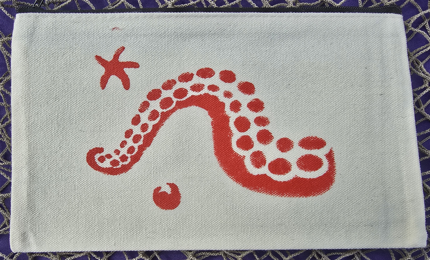 BLOWOUT... Red Octopus Pencil Pouch