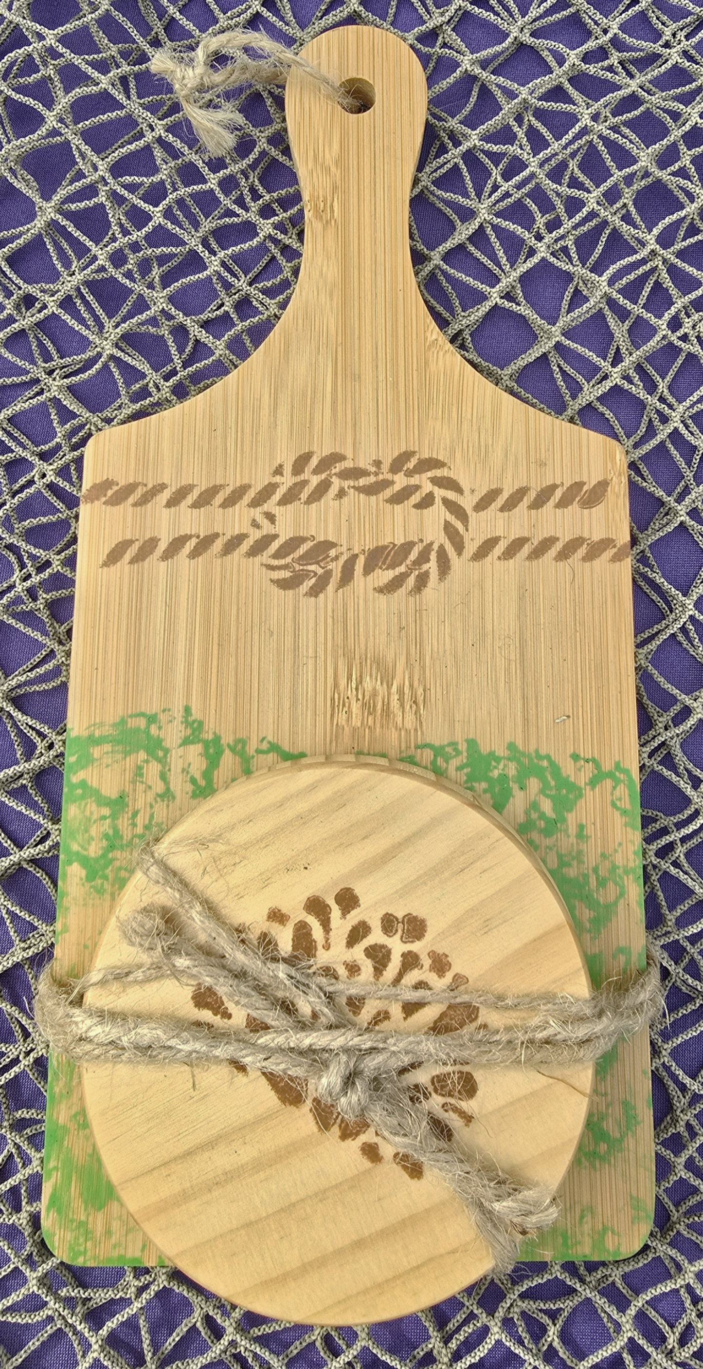 Set of Wood Cutting Board & Coaster Set