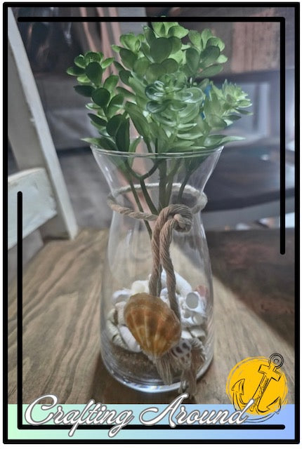 Decorative Glass Nautical Vase