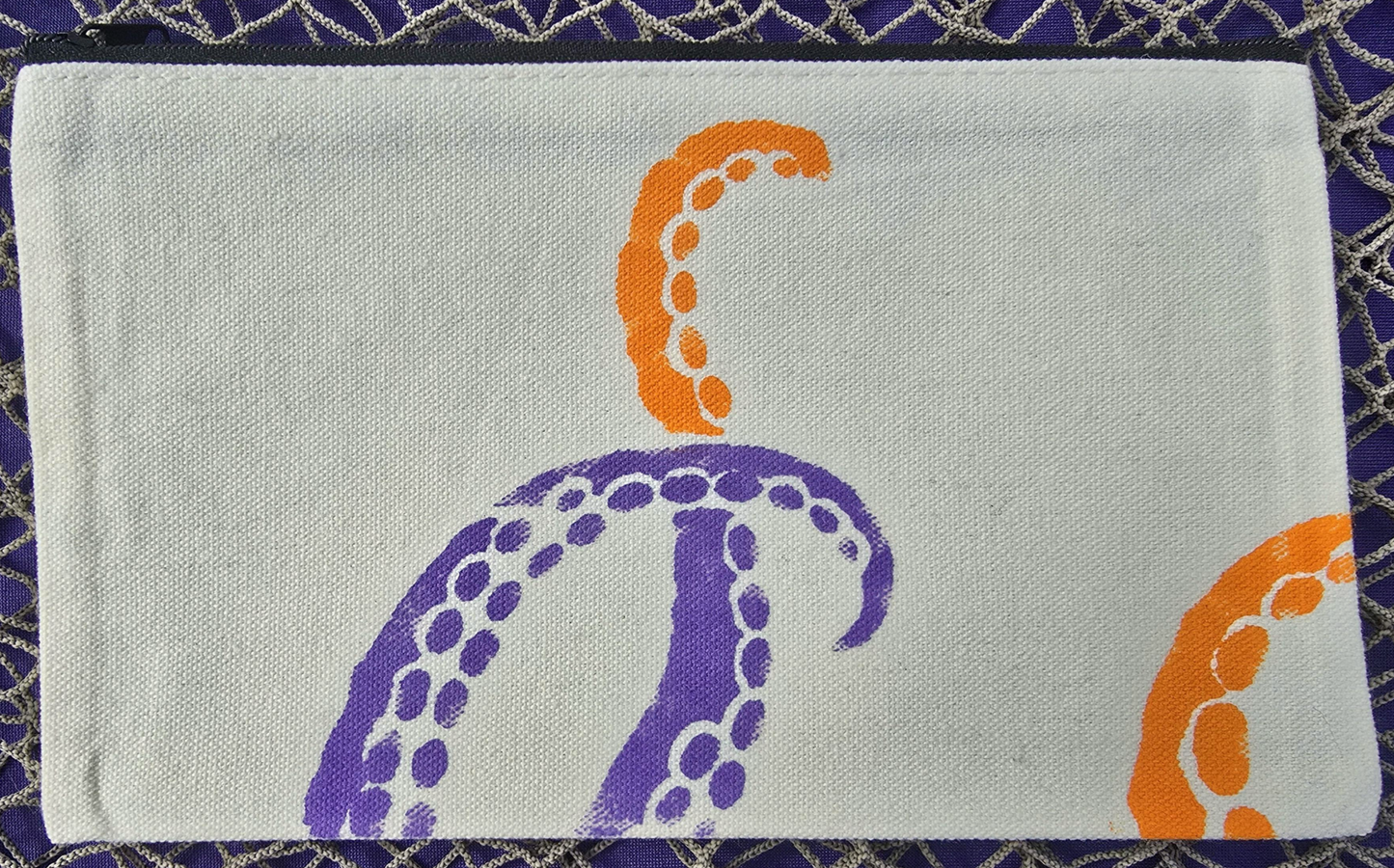 BLOWOUT... Orange & Purple Octopus Pencil Pouch