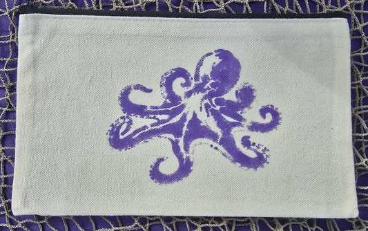 BLOWOUT... Purple Octopus Pencil Pouch