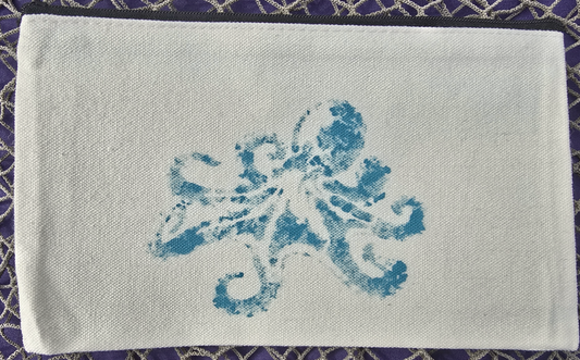 Blue Octopus Full Pencil Pouch